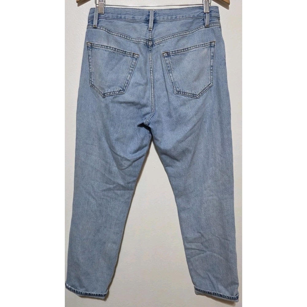 Frame Denim 28 Le Original Blue‎ High Waisted Distressed Tapered Leg Jeans Crop - Picture 5 of 8
